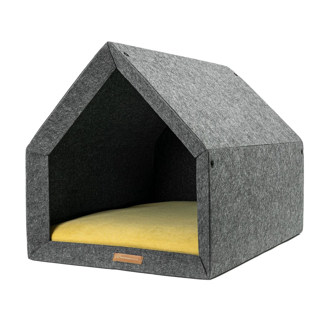 Rexproduct Pet Nest kennel, L, harmaa/keltainen hinta ja tiedot | Pedit ja pesät | hobbyhall.fi