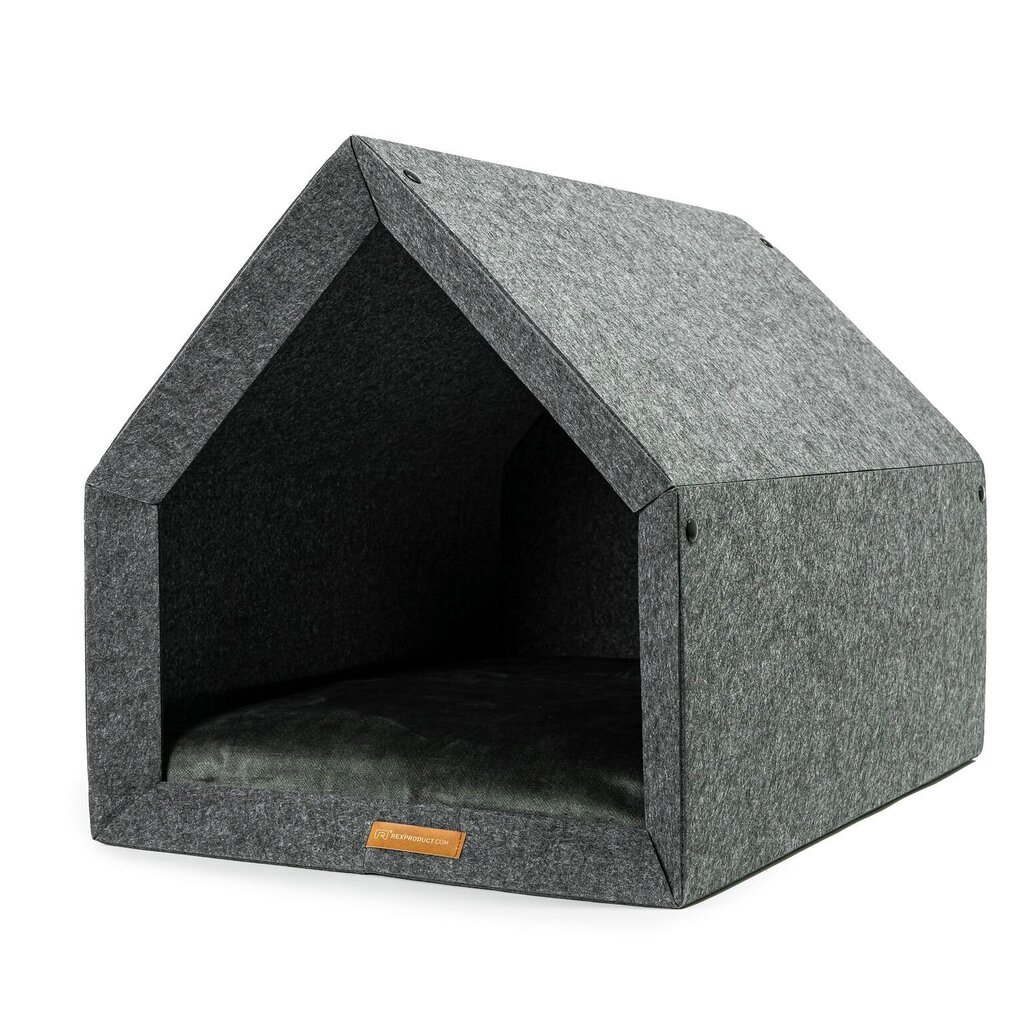 Rexproduct Pet Nest kennel, S, harmaa/vihreä hinta ja tiedot | Pedit ja pesät | hobbyhall.fi