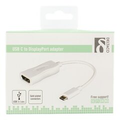 Deltaco USBC-DP1, USB 3.1 C hinta ja tiedot | Puhelinkaapelit | hobbyhall.fi