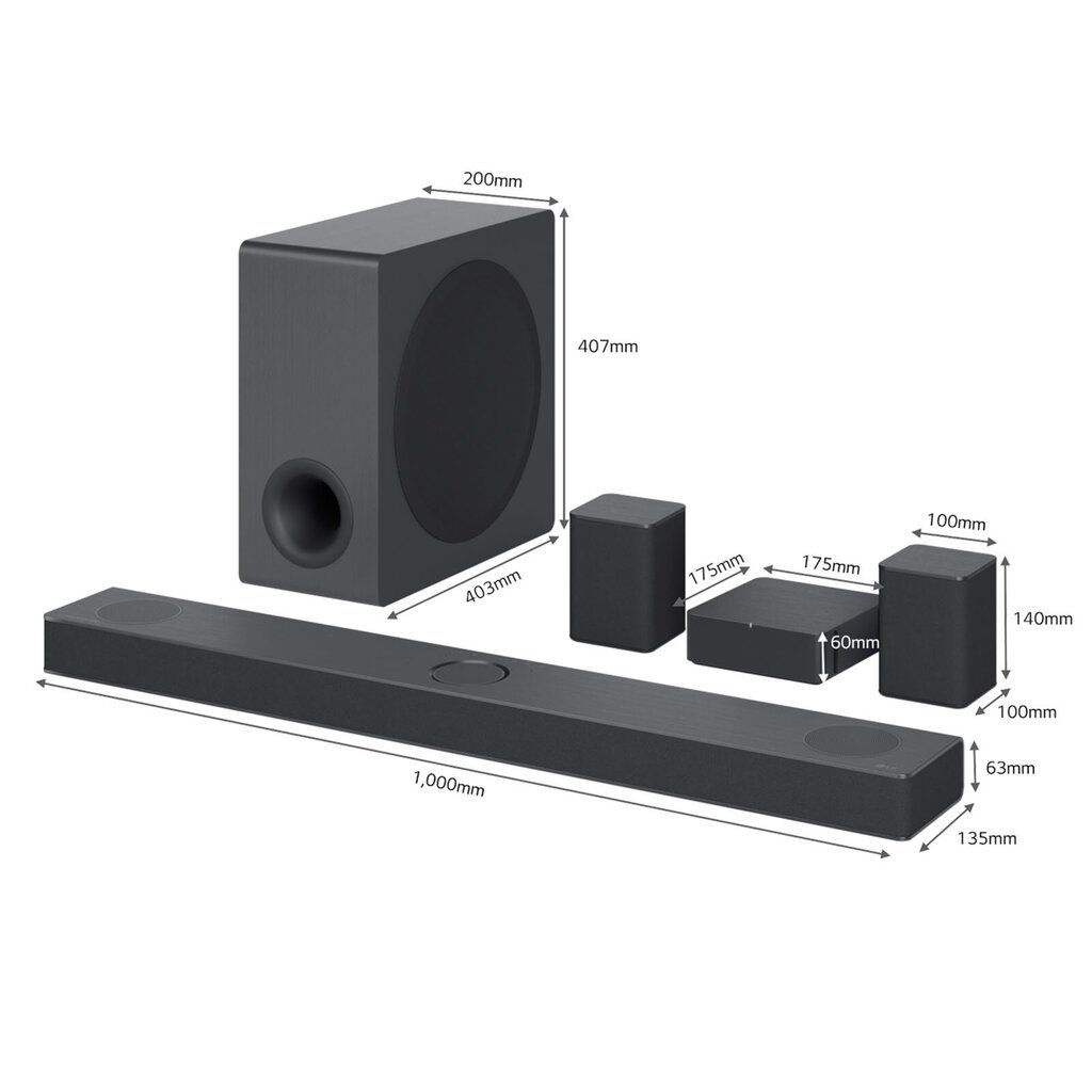 LG S80QR 5.1.3 Dolby Atmos Soundbar hinta ja tiedot | Kaiuttimet ja soundbarit | hobbyhall.fi