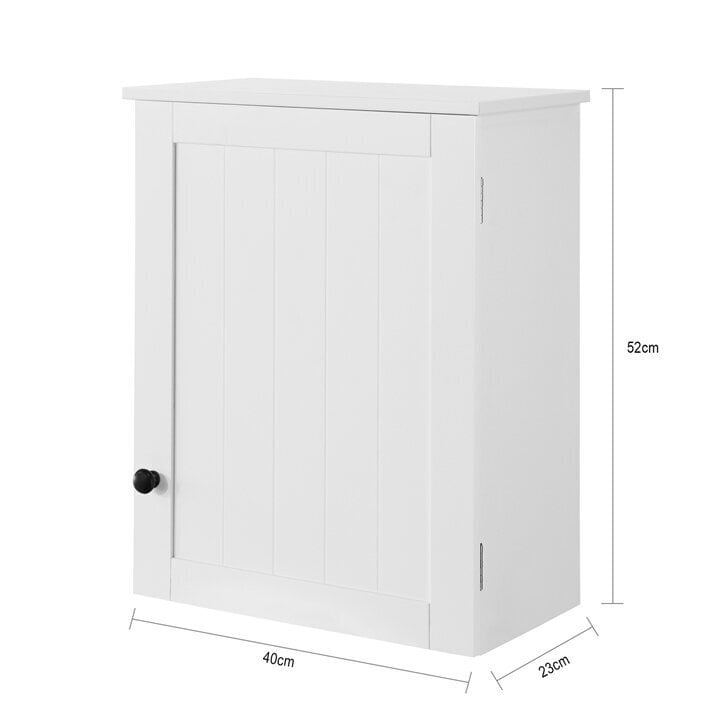 SoBuy BZR19-W kylpyhuoneen seinäkaappi, valkoinen hinta ja tiedot | Kylpyhuonekaapit | hobbyhall.fi
