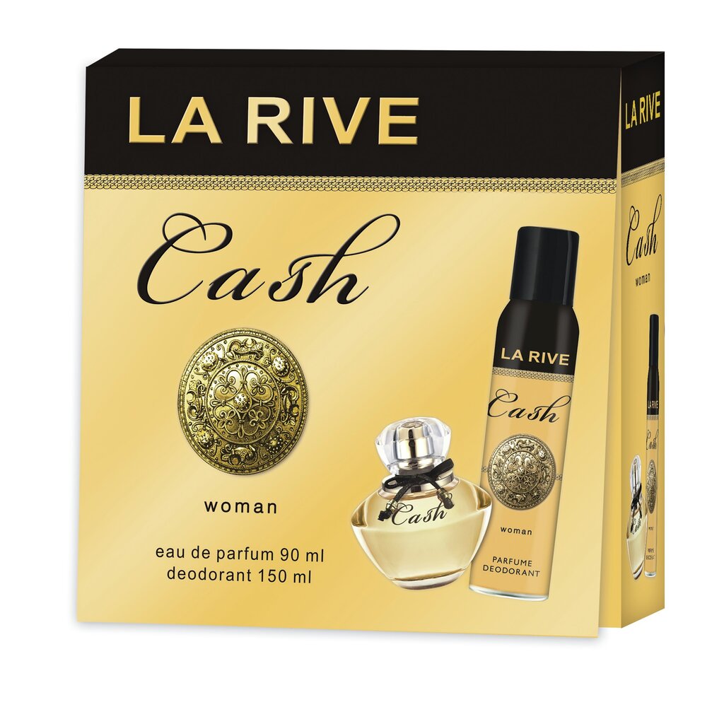 La Rive Cash Woman -hajuvesisetti naisille: EDP 90 ml + spray deodorantti 150 ml hinta ja tiedot | Naisten hajuvedet | hobbyhall.fi