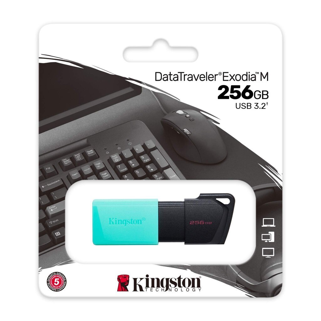 Kingston DT Exodia M -muistikortti, 256 Gt, USB 3.0 hinta ja tiedot | Muistitikut | hobbyhall.fi