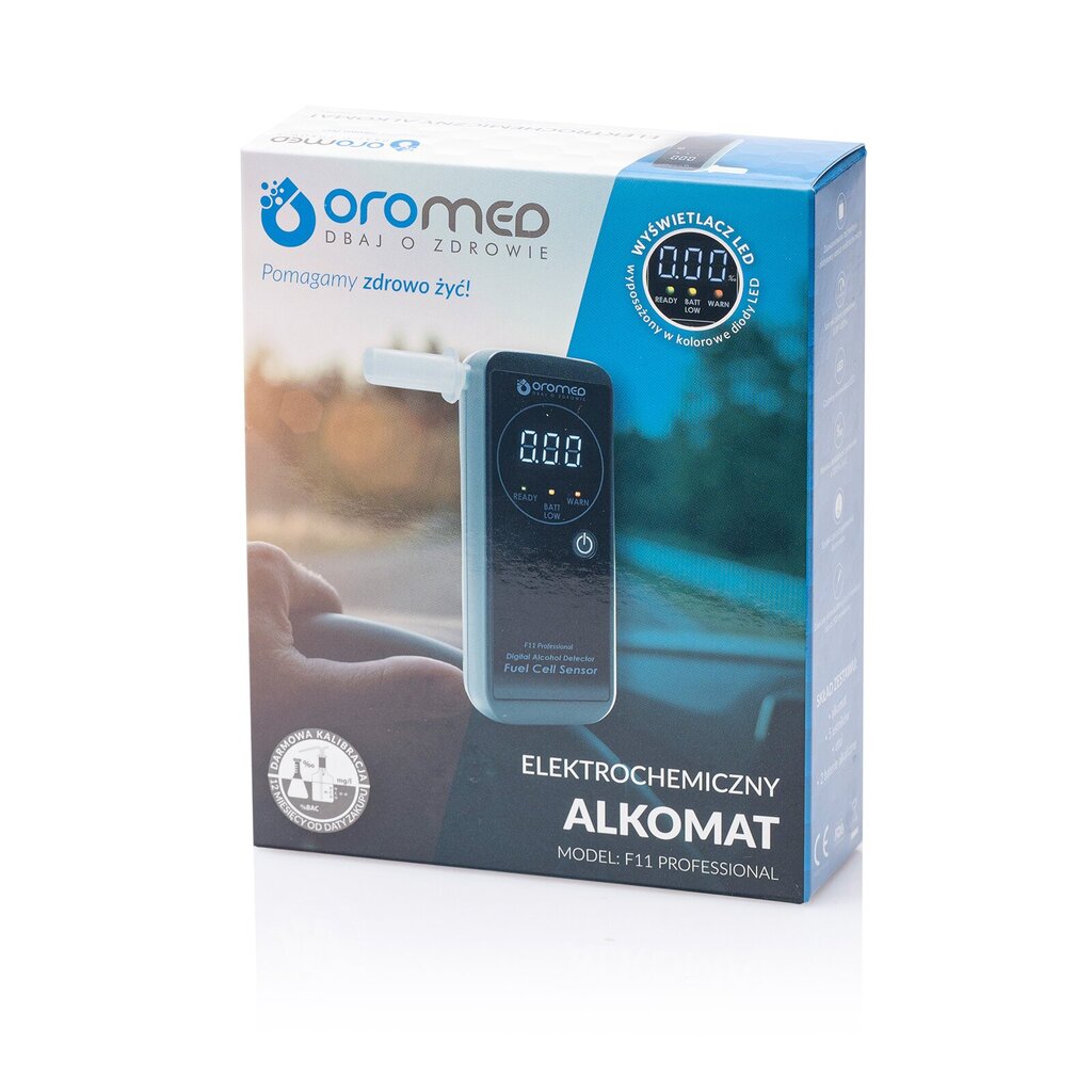 Oromed F11 Professional -alkometri, sähkökemiallinen anturi hinta ja tiedot | Alkometrit | hobbyhall.fi