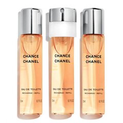 Chanel Chance EDT-tuoksu naiselle, 3 x 20 ml hinta ja tiedot | Naisten hajuvedet | hobbyhall.fi