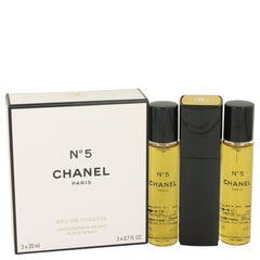 Chanel No.5 EDT-tuoksu naiselle, 3 x 20 ml hinta ja tiedot | Naisten hajuvedet | hobbyhall.fi
