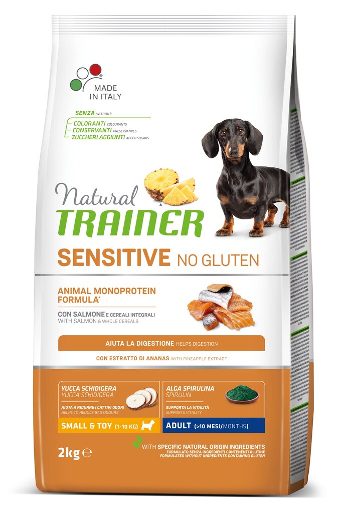 Natural Trainer Sensitive No Gluten kuivaruoka pienille ja erittäin pienille koirille, 2 kg hinta ja tiedot | Koiran kuivaruoka | hobbyhall.fi