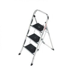 Taitettava portaikko K60 standardi /alumiinia /3 askelmaa, turvakahvalla hinta ja tiedot | Tikkaat | hobbyhall.fi