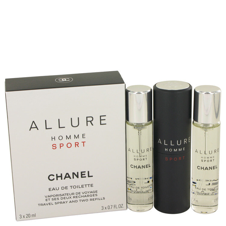 Chanel Allure Sport EDT - Miesten hajuvesi 3 x 20 ml hinta ja tiedot | Miesten hajuvedet | hobbyhall.fi