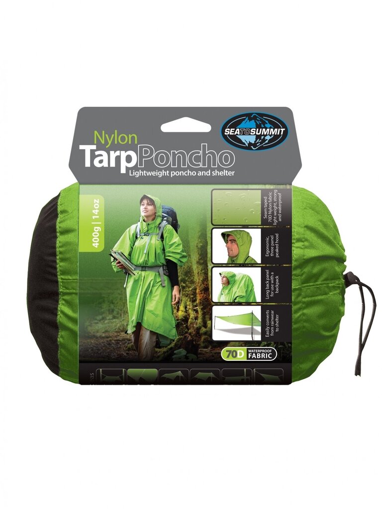 Sea To Summit Nylon Waterproof TARP-Poncho sadetakki hinta ja tiedot | Vedenpitävät retkeilyvarusteet | hobbyhall.fi