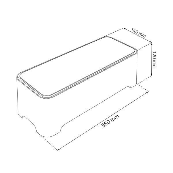 Curver E-Box Kaapelilaatikko, 36 cm x 14 cm x 12 cm hinta ja tiedot | Säilytyslaatikot ja -korit | hobbyhall.fi