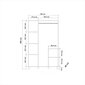 Vaatekaappi Kalune Design Wardrobe 869 (III), 120 cm, valkoinen hinta ja tiedot | Kaapit | hobbyhall.fi