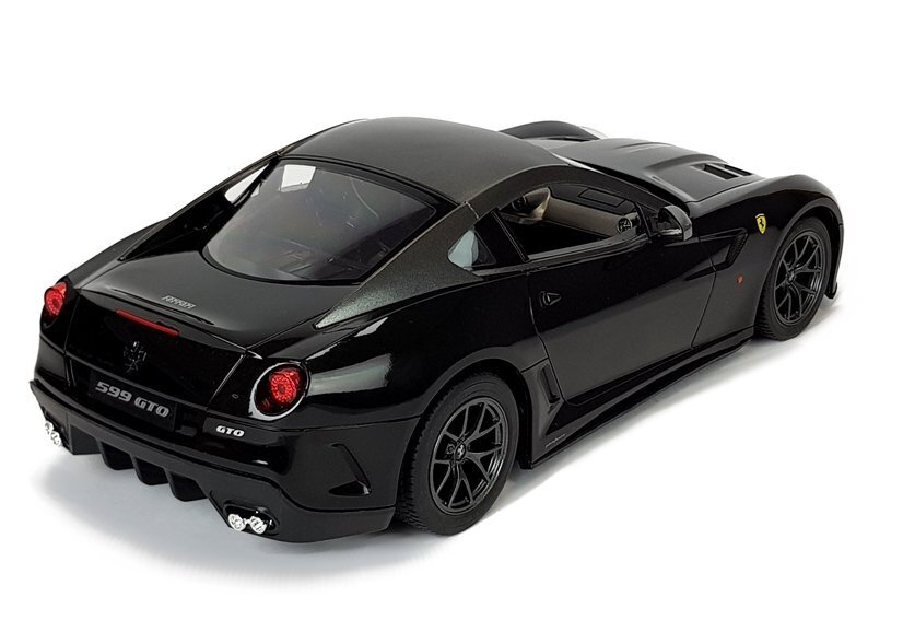 Auto Ferrari 599 GTO Rastar kaukosäätimellä 1:14, musta hinta ja tiedot | Poikien lelut | hobbyhall.fi