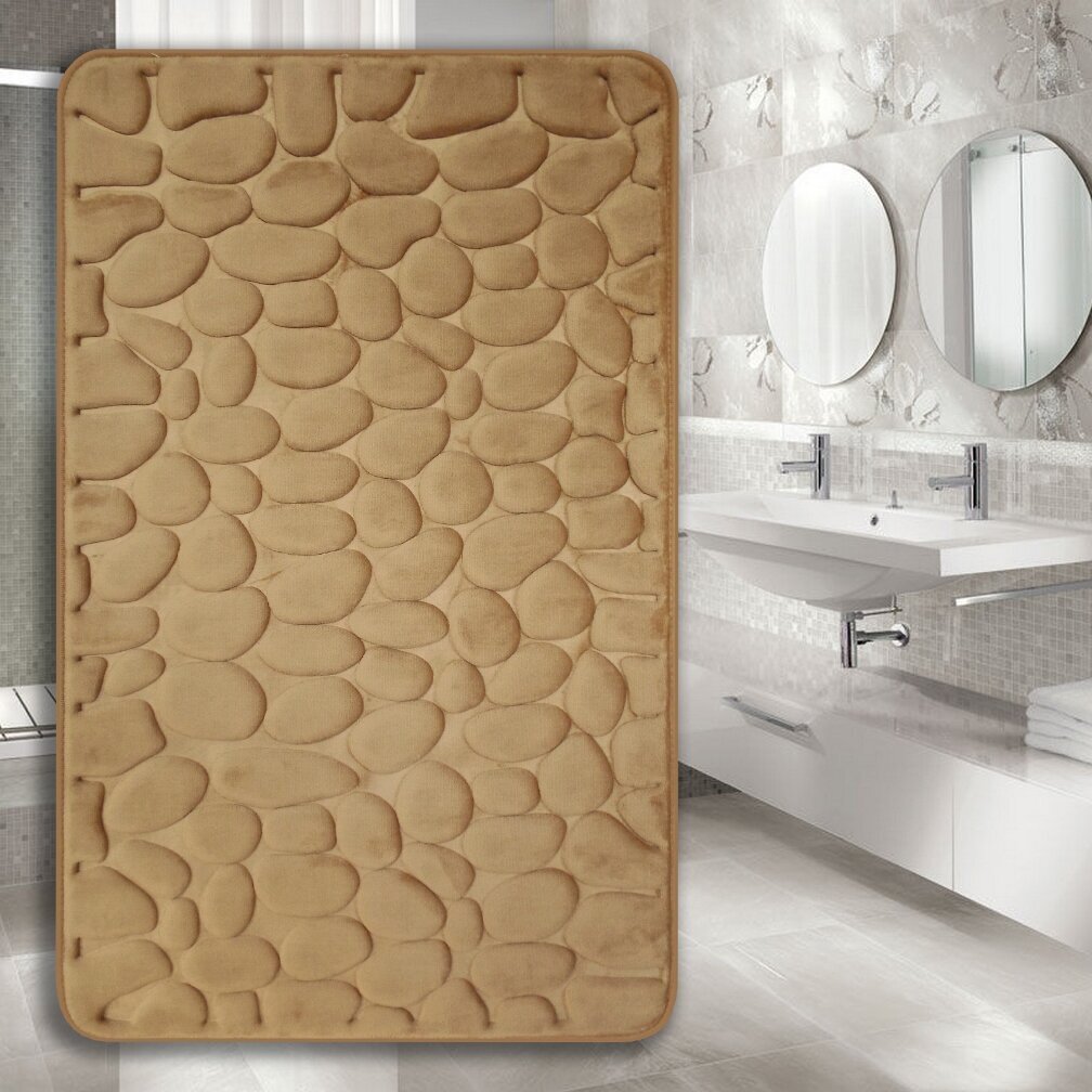 Memory foam matto "Benedomo" Tumman beige, 60x100 cm hinta ja tiedot | Kylpyhuoneen sisustus | hobbyhall.fi