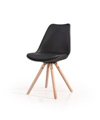 4 tuolin setti Halmar K201, musta hinta ja tiedot | Ruokapöydän tuolit | hobbyhall.fi
