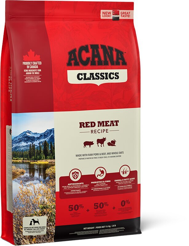 Koirien kuivaruoka Acana Classic Red Meat, 9.7 kg. hinta ja tiedot | Koiran kuivaruoka | hobbyhall.fi
