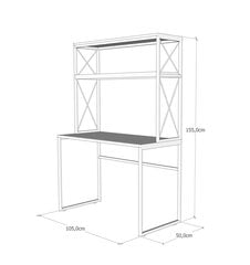 ‘Kalune Design Mercan, ruskea/musta kirjoituspöytä hinta ja tiedot | Tietokonepöydät ja työpöydät | hobbyhall.fi