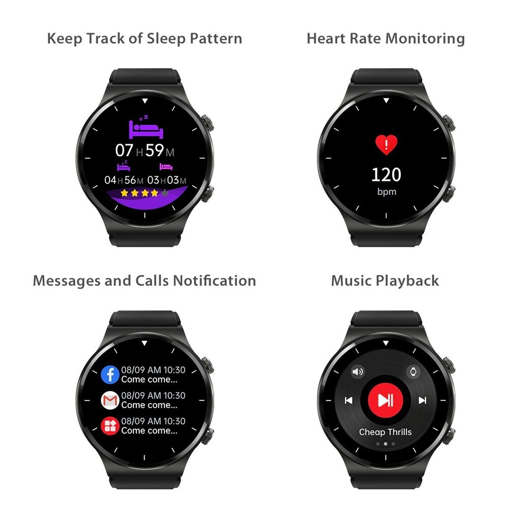 BlackView R7 Pro Smartwatch IP68 Miesten, iOS / Android hinta ja tiedot | Älykellot | hobbyhall.fi