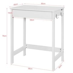 Työpöytä SoBuy FWT43-W, valkoinen hinta ja tiedot | SoBuy Toimistokalusteet | hobbyhall.fi