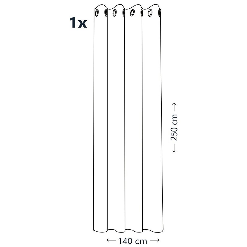 Verho AmeliaHome Oxford Floris, sininen, 140 x 250 cm hinta ja tiedot | Verhot | hobbyhall.fi