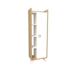 Kalune Design 835 Korkea kylpyhuonekaappi, vaaleanruskea/valkoinen hinta ja tiedot | Kylpyhuonekaapit | hobbyhall.fi