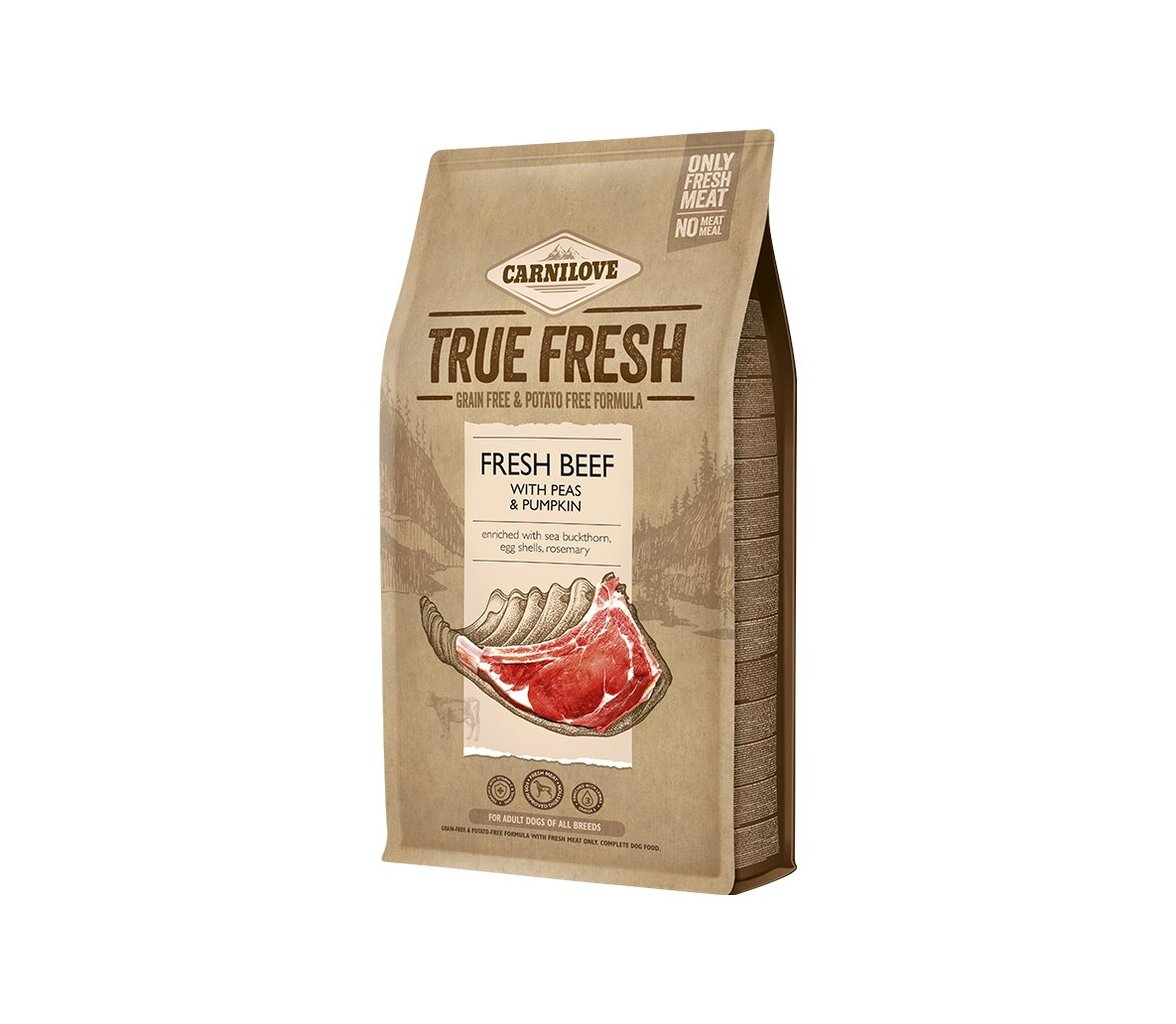 Carnilove True Fresh naudanliha kaikille aikuisille koiraroduille, 11,4 kg hinta ja tiedot | Koiran kuivaruoka | hobbyhall.fi