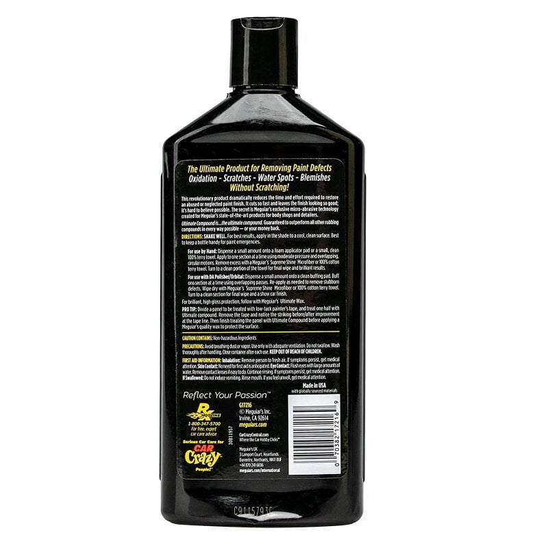 Kiillotusaine Meguiar's Ultimate Compound G17216, 450 ml hinta ja tiedot | Autokemikaalit | hobbyhall.fi