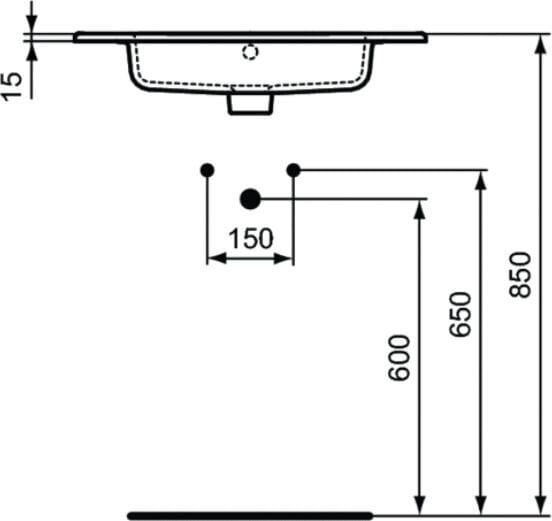 Ideal Standard Tempo -pesuallas, 61 cm, E066801, valkoinen hinta ja tiedot | Pesualtaat | hobbyhall.fi