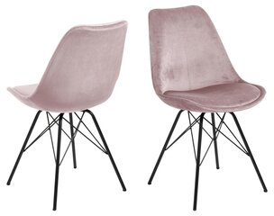 Eris-tuoli, 85,5 x 48,5 x 54 cm; 2 kpl / pakkaus, vaaleanpunainen / musta hinta ja tiedot | Ruokapöydän tuolit | hobbyhall.fi