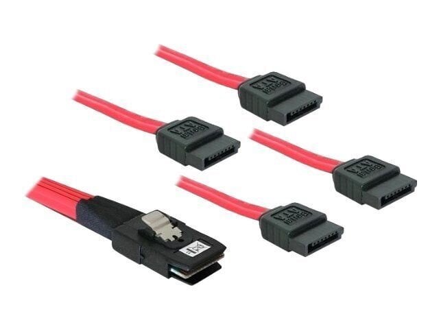 Delock Delock Cable mini SAS SFF-8087> 4 x SATA 7 kontaktų 1 m hinta ja tiedot | Adapterit | hobbyhall.fi