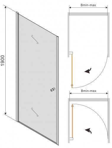 Mexen Pretoria Suihkuovi harmaa, 70, 80, 90 cm hinta ja tiedot | Suihkuseinät ja -ovet | hobbyhall.fi