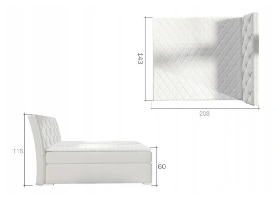 NORE Balvin -sänky, 160 x 200 cm, vaaleanruskea hinta ja tiedot | Sängyt | hobbyhall.fi