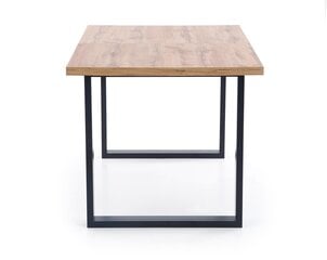 Halmar Venom jatkettavissa oleva ruokapöytä 210 cm, ruskea/musta hinta ja tiedot | Ruokapöydät | hobbyhall.fi