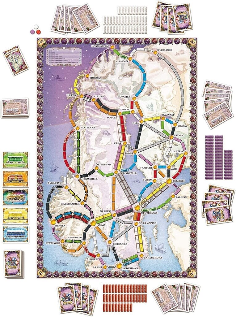 Lautapeli Ticket To Ride: Nordic Countries, EN hinta ja tiedot | Lautapelit ja älypelit | hobbyhall.fi