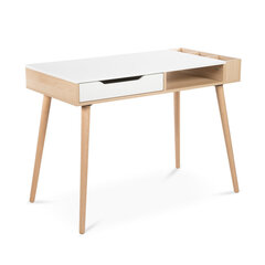 Sofie työpöytä, valkoinen/ruskea hinta ja tiedot | Tietokonepöydät ja työpöydät | hobbyhall.fi