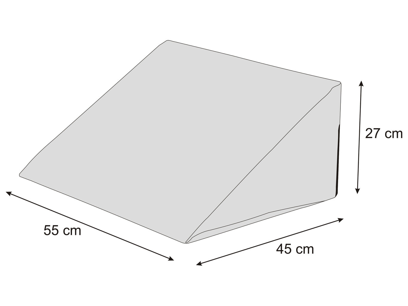 Kiilamainen kuntoutustyyny Tuhka, 55x45x27 cm hinta ja tiedot | Tyynyt | hobbyhall.fi