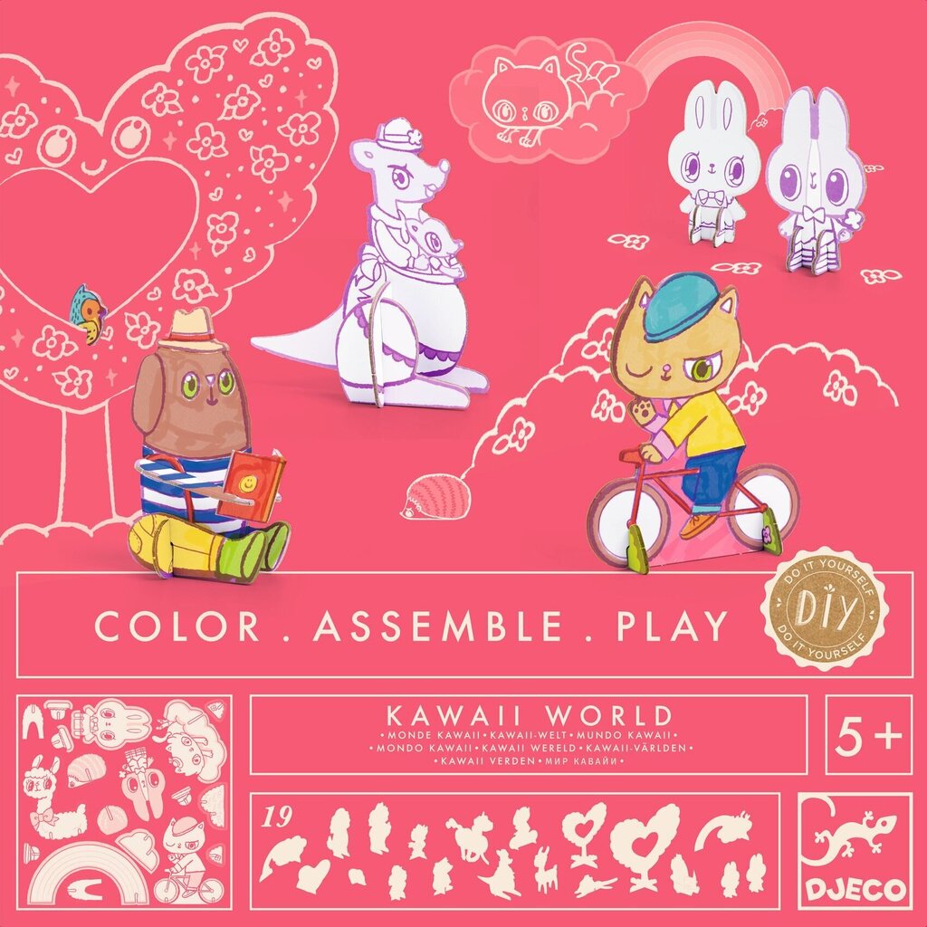 Color-Pan together-Play (DIY) - Kawaii-maailma, DJECO DJ08007 hinta ja tiedot | Kehittävät lelut | hobbyhall.fi