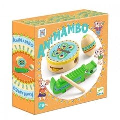 Lyömäsoittimet: tamburiini, maraca, gyiro, DJECO Animambo DJ06031 hinta ja tiedot | Vauvan lelut | hobbyhall.fi