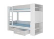 Sänky ADRK Furniture Garet 80x180 cm, valkoinen/vaaleanharmaa hinta ja tiedot | Lastensängyt | hobbyhall.fi