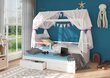 Sänky ADRK Furniture Jonasek sivusuojalla 80x180cm, tummanharmaa hinta ja tiedot | Lastensängyt | hobbyhall.fi