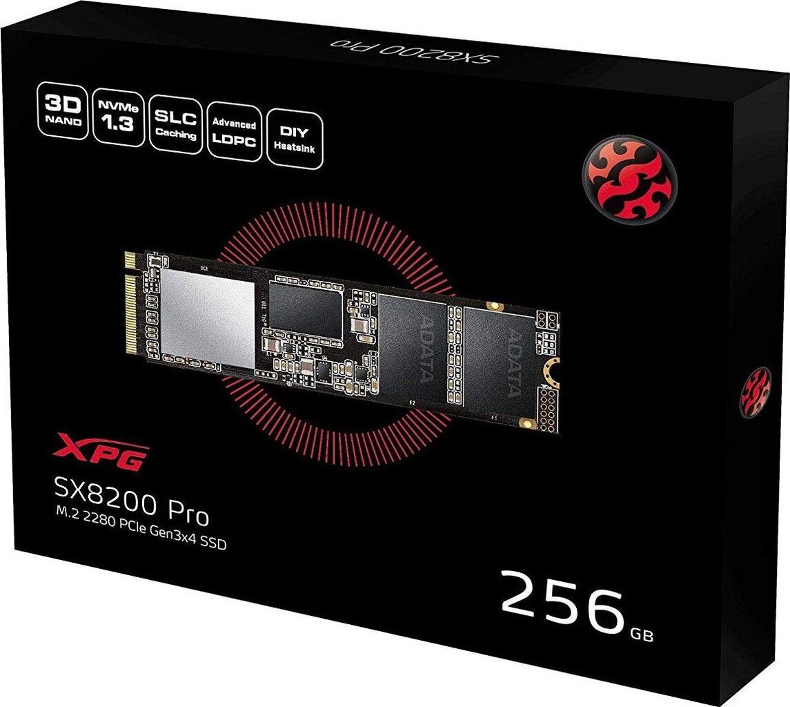 ADATA XPG SX8200 Pro 256GB PCIe Gen3x4 M.2 2280 hinta ja tiedot | Kovalevyt | hobbyhall.fi