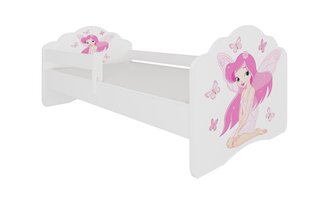 ADRK Furniture Casimo Girl with Wings -lastensänky, irrotettava turvalaita, 70 x 140 cm hinta ja tiedot | Lastensängyt | hobbyhall.fi