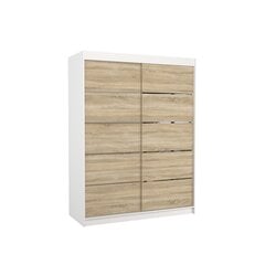 Kaappi ADRK Furniture Luft, valkoinen/tammi hinta ja tiedot | Kaapit | hobbyhall.fi