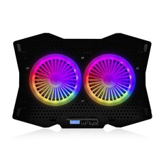 Modecom Comfort CF18 RGB -jäähdytysalusta kannettavalle tietokoneelle hinta ja tiedot | Kannettavien tietokoneiden lisätarvikkeet | hobbyhall.fi