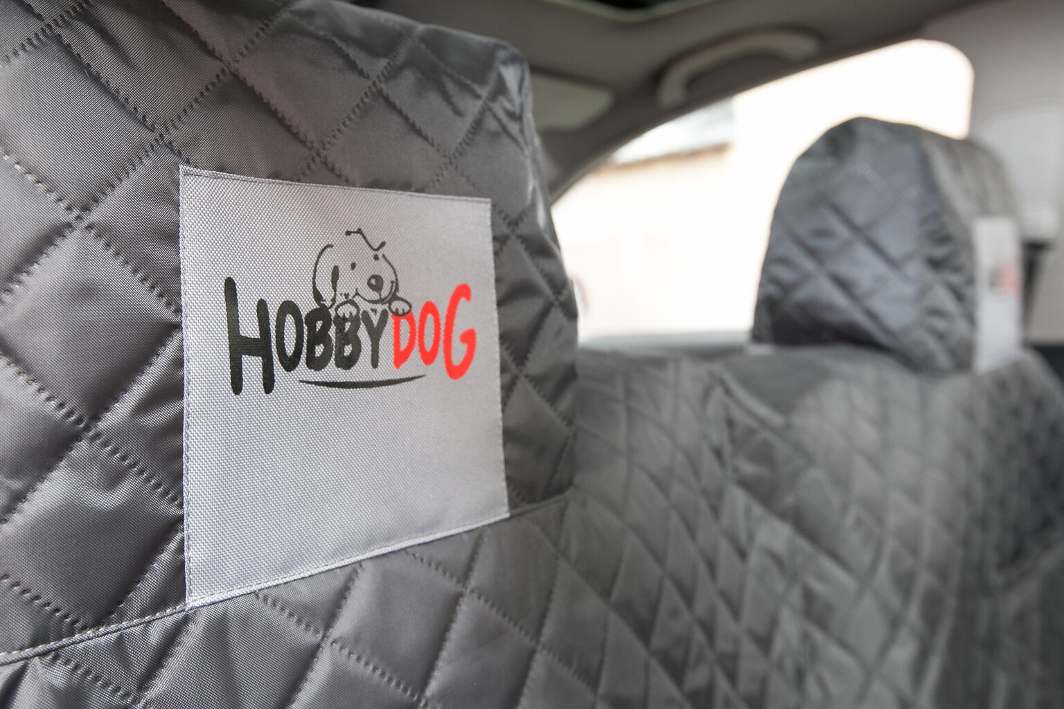 Hobbydog auton istuimen päällinen sivuilla ja tarrakiinnitys, harmaa, 190x140 cm hinta ja tiedot | Koiran matkatarvikkeet | hobbyhall.fi