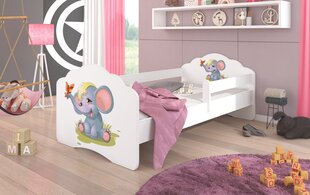 Lasten sänky irrotettavalla suojalla ADRK Furniture Casimo Elephant, 70x140 cm hinta ja tiedot | Lastensängyt | hobbyhall.fi