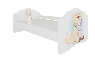 Lasten sänky irrotettavalla turva-aidalla ADRK Furniture Casimo Dog and Cat, 80x160 cm hinta ja tiedot | ADRK Furniture Lastenhuoneen kalusteet | hobbyhall.fi