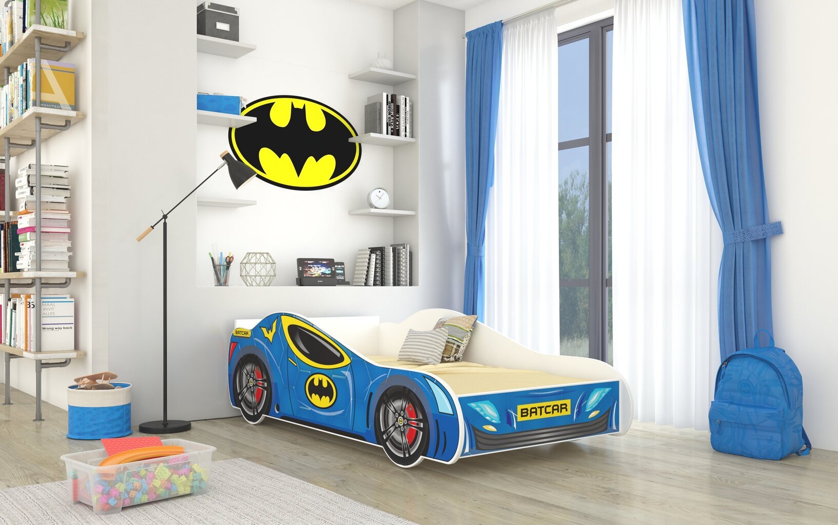Lasten sänky ADRK Furniture Batcar, 70x140 cm hinta ja tiedot | Lastensängyt | hobbyhall.fi
