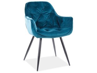Signal Meble Cherry -tuoli, 2 kpl / pakkaus, 57 x 87 x 43 cm, vaaleansininen / musta hinta ja tiedot | Ruokapöydän tuolit | hobbyhall.fi