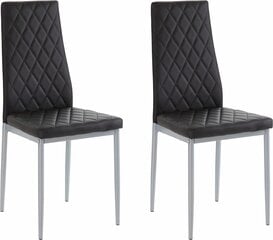 2 tuolin setti Notio Living Barak, musta hinta ja tiedot | Ruokapöydän tuolit | hobbyhall.fi